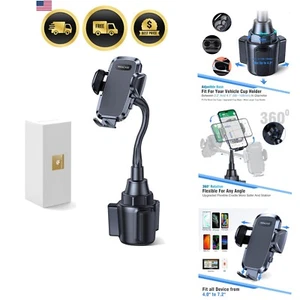 Cup Holder Phone Mount Universal Car Cell Phone Holder for iPhone Samsung And... - Photo 1 sur 8