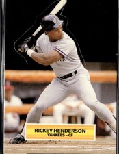 1988 Leaf Stand Up Pop Up Rickey Henderson Yankees Baseball Card