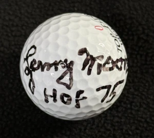 Lenny Moore Signed Golf Ball Baltimore Colts Beckett LOA COA - Picture 1 of 4