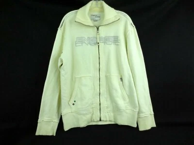 Chaqueta Suéter Para Hombre ENERGIE GOLD Tejido Pesado Cremallera Completa Beige Talla 2XL Foto 1 de 4