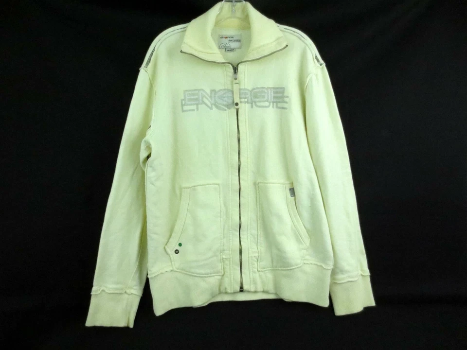 Chaqueta Suéter Para Hombre ENERGIE GOLD Tejido Pesado Cremallera Completa Beige Talla 2XL Foto 1 de 4