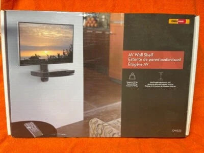 OmniMount OWS22 Montaje en Pared AV Estante Único, Nuevo en Caja, Entrega Gratuita Foto 1 de 4