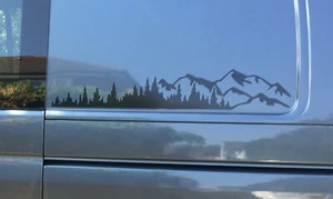 Mountain Tree Decal Scene Set. Van RV Sticker /Decal fits VW Transporter panel. - Picture 1 of 5