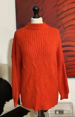 Super Soft Red Cable Knit Jumper Size 12 - Image 1 of 4