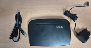 Snom M300 VOIP DECT Basis schwarz mit Netzteil und LAN Kabel - Bild 1 von 3