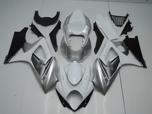 White Silver Black ABS Fairings for 2007 2008 Suzuki GSXR1000 K7 07 08 Bodywork - Picture 1 of 9
