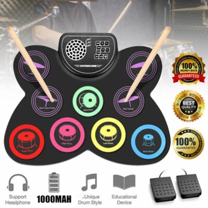 9 Pads E-Drum Set E-Schlagzeug Roll-Up-Trommel Elektronisches Schlagzeug Set - Bild 1 von 19