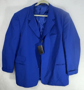Vittorio St. Angelo Royal Blue Suit Set Top 50R Bottoms 44R - Picture 1 of 10