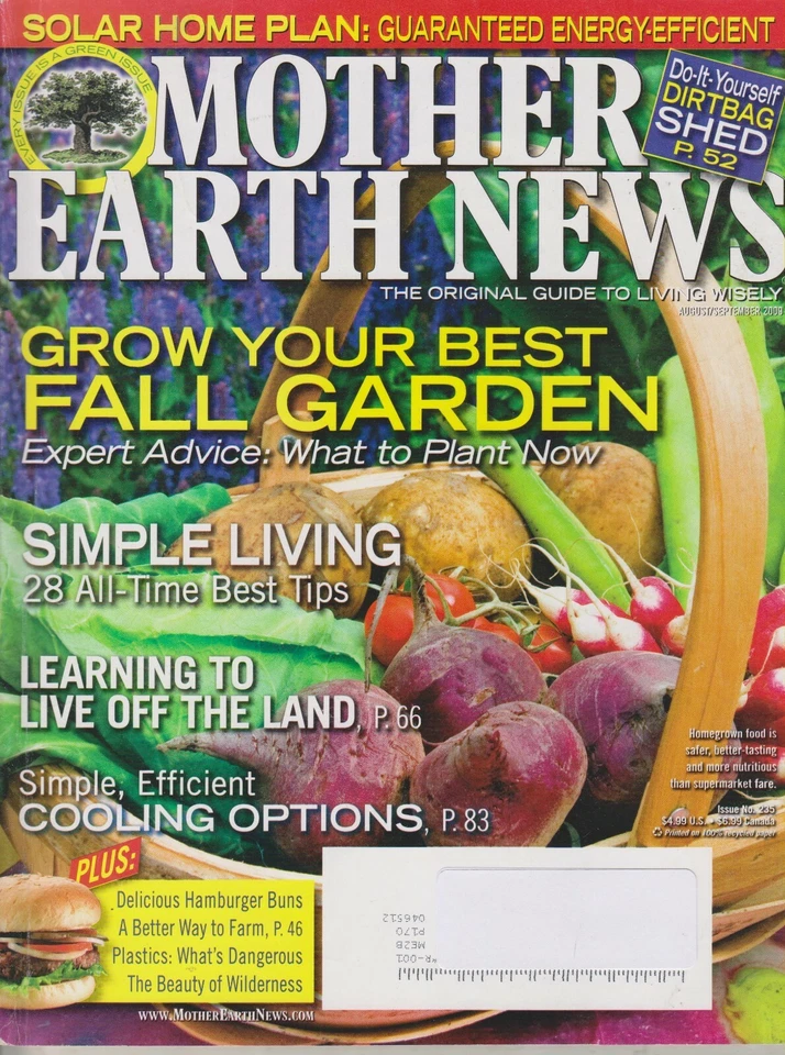 Mother Earth News August September 2009 Grow Your Best Fall Garden (Magazine: Su Foto 1 de 1