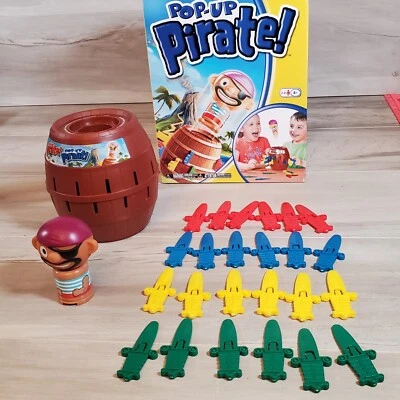 TOMY Pop Up Pirate Game Complete 2 -4 Players Ages 4+ Tested Works Fun  - Image 1 of 4