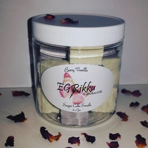 EGRikku Handgemachte Beere Vanille Zucker Würfel Peelings 8 Unzen Glas! - Bild 1 von 3