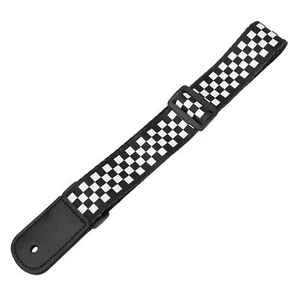 Ukulele 4 Corde Regolabile Quadrati Bianco e Nero Chitarra Hawaii Tracolla S AP9 - Foto 1 di 6