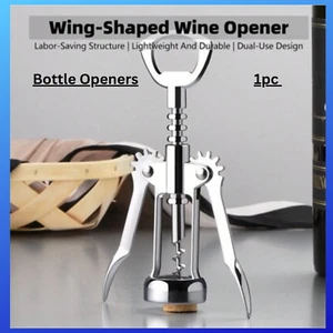 Wing Type Corkscrews Wine Cork Remover Kitchen Dining Bar Tool Bottle Openers - Picture 1 of 2