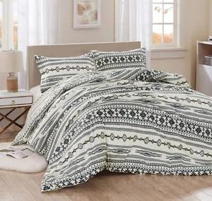 Chezmoi Collection Colby 3-Piece Southwestern Tribal Lodge Comforter Set, Ful... - Picture 1 of 4