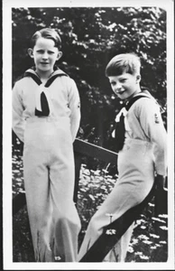 BAUDOUIN et ALBERT futurs Rois Belges après la Seconde Guerre Mondiale vers 1945 - Imagen 1 de 2