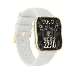 Smartwatch Femme LIU JO LUXURY VOICE RAINBOW SWLJ151 Silicone Blanc D'or - Photo 1 sur 1