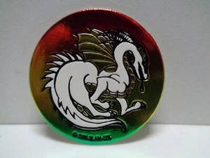 1994 SLAM-TEK POG Chrome Reflective Dragon Design milk pogs - Bild 1 von 2