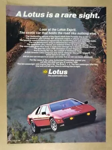 Lotus Esprit S2 1980 foto en color anuncio impreso vintage - Imagen 1 de 1