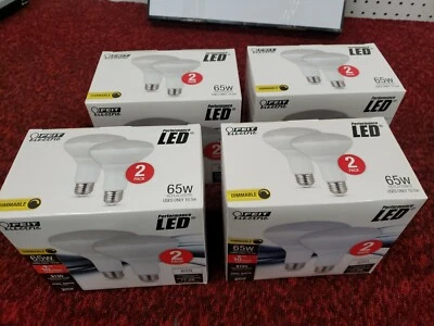 8 Bulbs 65W Dimmable Recessed LED Light Bulbs Cool White BR30 650 Lumens Feit - Image 1 of 4