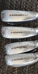 SET OF 4 ADAMS IDEA CAVITYY BACK GOLF IRONS 6 7 8 9 IRONS EXCELLENT W NEW GRIPS - Picture 1 of 6