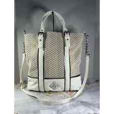 Vera Wang White/Tan Handbag Tote Shoulder Bag Purse