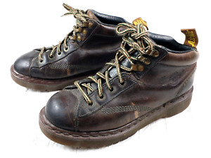 Doc Dr. Martens US Mens Sz 7 AirWair Shoes Boots Brown Leather 8287 Made England