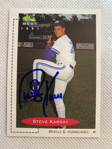 1991 Classic Best Steve Karsay #119 Auto Signed Autograph Blue Jays 