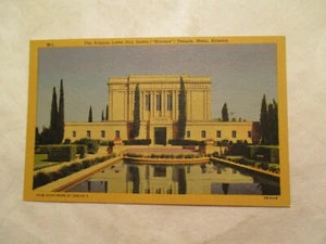 Arizona Postcard Latter Day Saints Mormon Temple Mesa AZ - Picture 1 of 2
