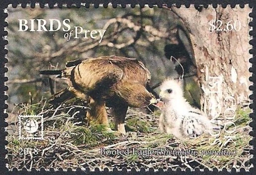 Cook Islands 2018 - Bird of Prey - Booted Eagle - Image 1 of 1