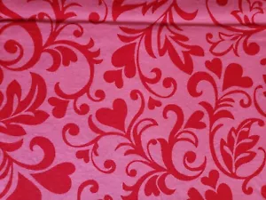Half Yard Swirly Hearts Fabric By Michael Miller valentine - Picture 1 of 2