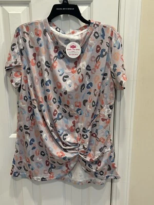 女式多彩豹纹T恤新品! XL 码 — 第 1/4 张图片