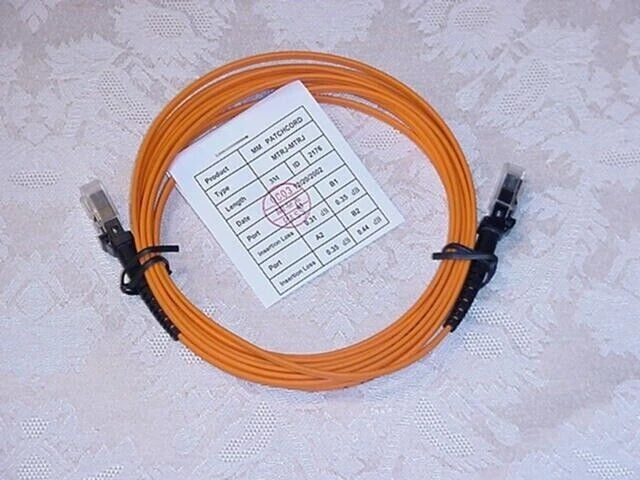 OM2 MTRJ M/M Fiber Optic Patch Cable Multimode Duplex Orange 62/125 LC SC, 10M - Image 1 of 1