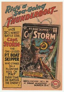 Original 1964 DC Comic Book Promo Ad for Captain Storm #1 P.T. Boat Skipper