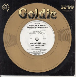 JOHNNY MATHIS Wonderful! Wonderful! 7" 45 rpm record NEW + juke box title strip - Picture 1 of 3