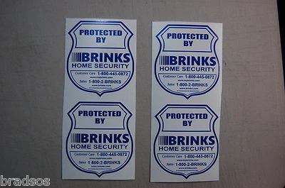 4 Brinks Home SECURITY Alarm SURVEILLANCE Burglar Cut to shape safe protection - Image 1 of 3