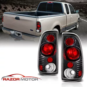1997-2003 Carbon Fiber Tail Lights For Ford F150 /1999-2007 F250 F350 Super Duty - Picture 1 of 7