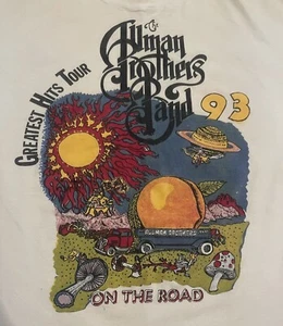 VINTAGE ALLMAN BROTHERS BAND GREATEST HITS 1993 TOUR SHIRT US585 - Picture 1 of 2