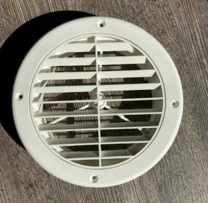 1" Extension 7" Round WHITE Ceiling A/C Vent Used In Newmar Other RV Motorhome - Bild 1 von 6