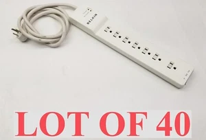 Belkin BE107200-06 BE107000-06-CM 7-Outlet 6\' White Surge Protector 120V Lot 40 - Picture 1 of 5
