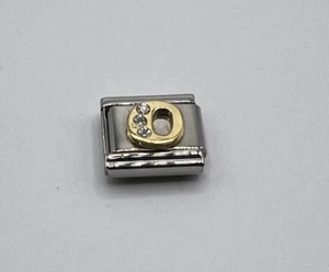 New Genuine Zoppini Italian Charm Gold 18K Gold Letter O With Cubic Zirconia - Picture 1 of 3