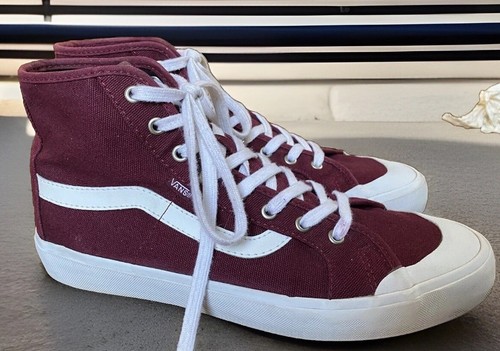 Scarpe casual da skate sportive Vans Sk8 Hi Reissue bordeaux 721277 da uomo taglia 10 5