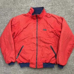 Vintage Patagonia Jacket Mens Extra Large Red Blue Full Zip Fleece Lined USA 90s - Picture 1 of 10