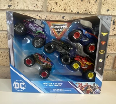 Monster Jam DC Justice League Vs The Joker  Pack Monster Truck  Batman Flash - image 1 of 2