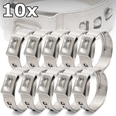 Abrazaderas de manguera de oreja de acero inoxidable 10X HPS 304 rango efectivo: 34,9 mm - 38,1 mm Foto 1 de 4