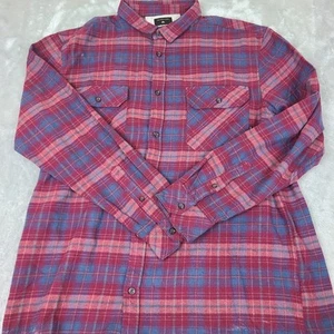 Conjunto de camisas Quicksilver Phaser de franela con botones talla 2XL granada y azul - Imagen 1 de 10