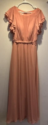 Azazie Daphne Bridesmaid Dress- Size A8 Champagne Rose - Image 1 of 3