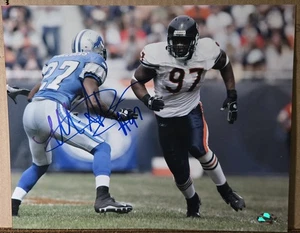 Foto firmada por Mark Anderson 8x10 holograma certificado de autenticidad de los Chicago Bears - Imagen 1 de 2