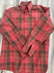 Orvis Signature Collection L/S dunkelrot kariertes Hemd 100% Baumwolle Gr. M - Bild 1 von 3