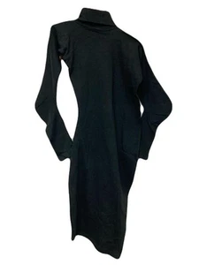 Personal period ALEXANDER McQUEEN Watermark pattern flower black dress #PCINVD - Picture 1 of 8