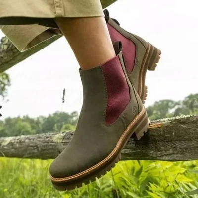 NUEVA Bota Chelsea Timberland Courmayeur Valley Suela Lug para Mujer Talla 10 Oliva $150 Foto 1 de 4